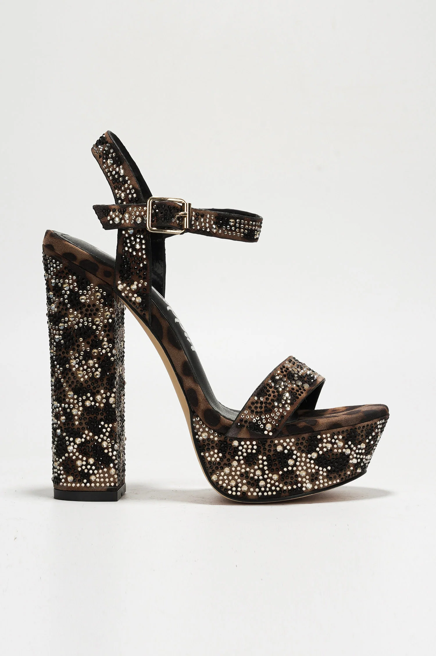 Rosss Rhinestone Print Platform Heels - Leopard-1